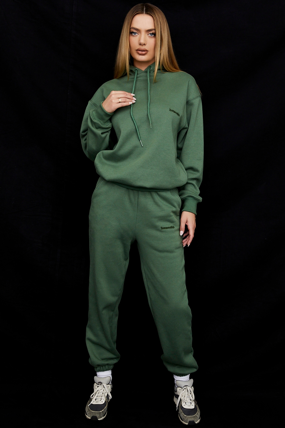 Sky-Moss Fleece Back Jogging Trousers