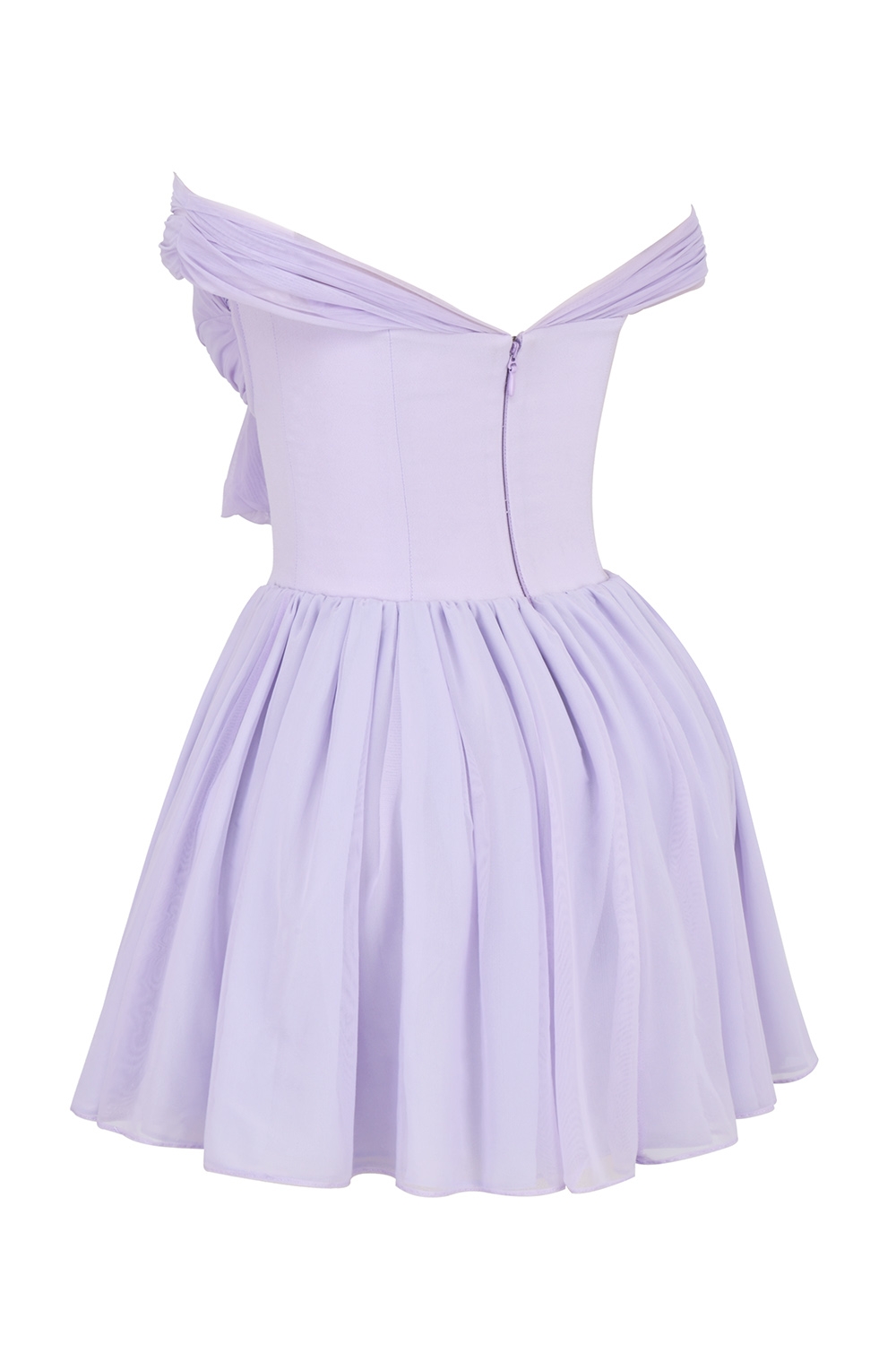 Soleil-Orchid Off Shoulder Mini Dress