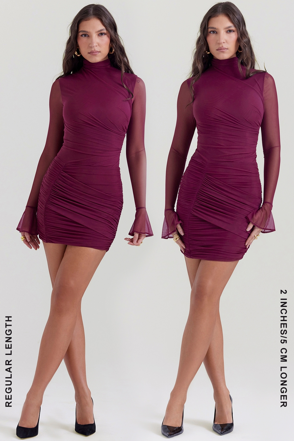 Lucasta-Mulberry Gathered Mini Dress