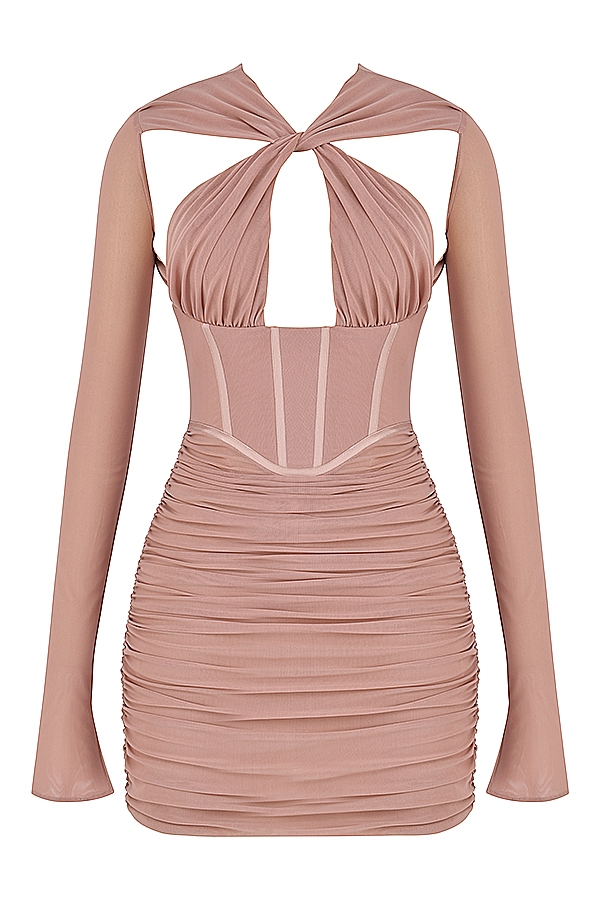 Adanna-Blush Corset Mini Dress