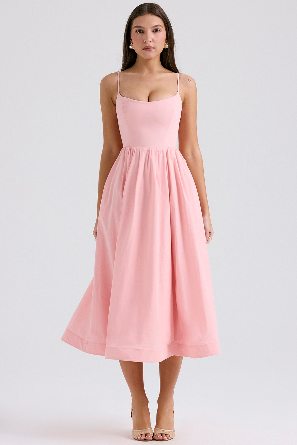 Lolita-Rose Pink Cotton Corset Sundress