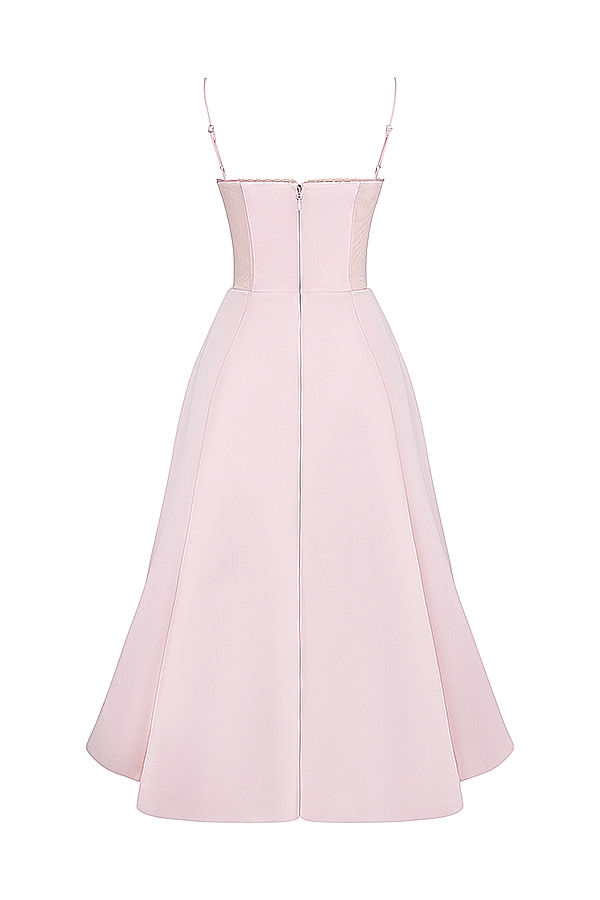 Mademoiselle-Ballerina Pink Midi Dress