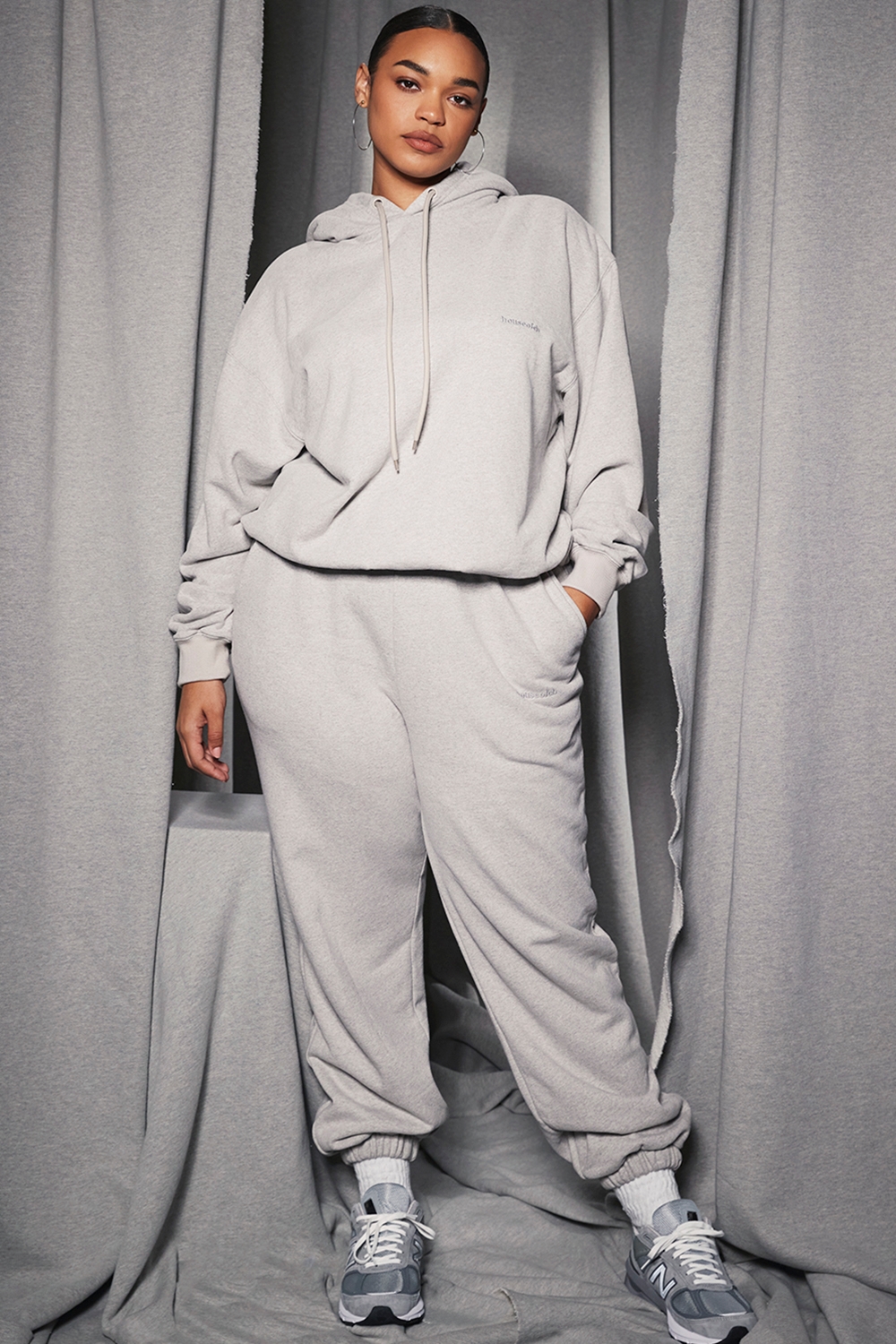 Halo-Light Grey Oversized Hoodie