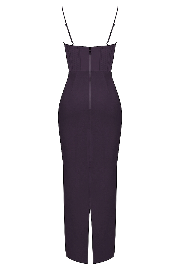 Charmaine-Night Shade Corset Maxi Dress