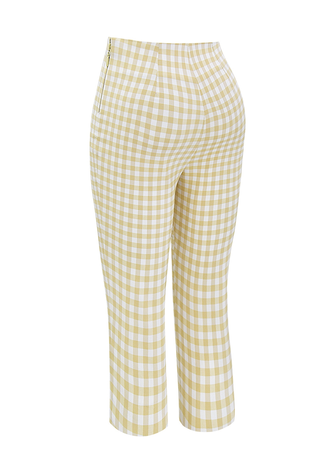 Carella-Gingerbread Gingham Capri Trousers