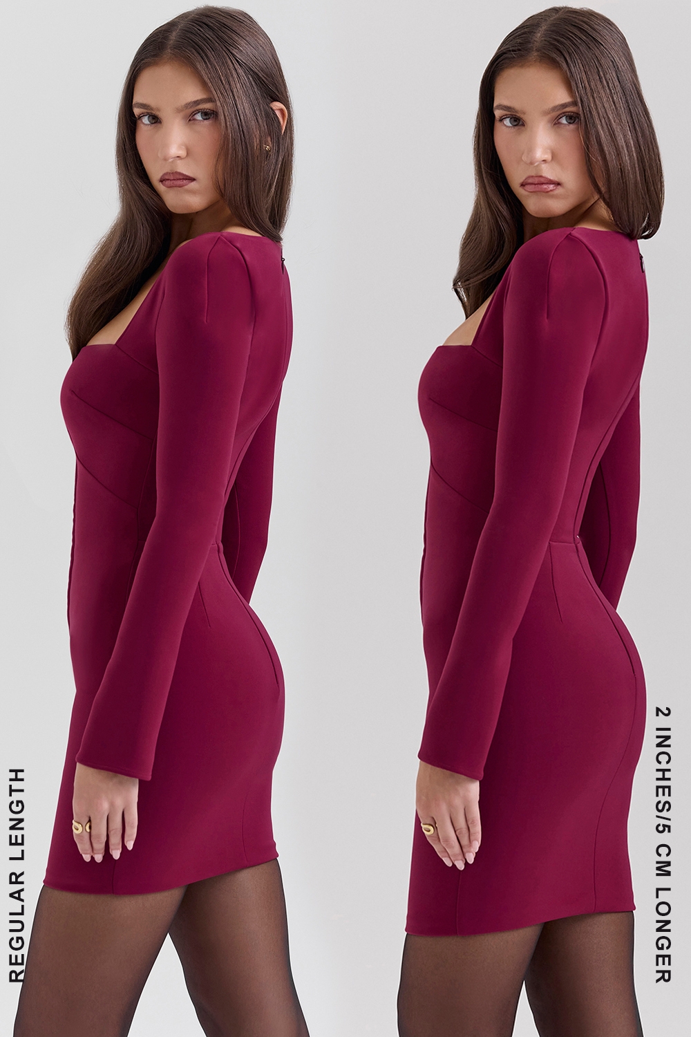 Selene-Berry Bodycon Mini Dress - SALE