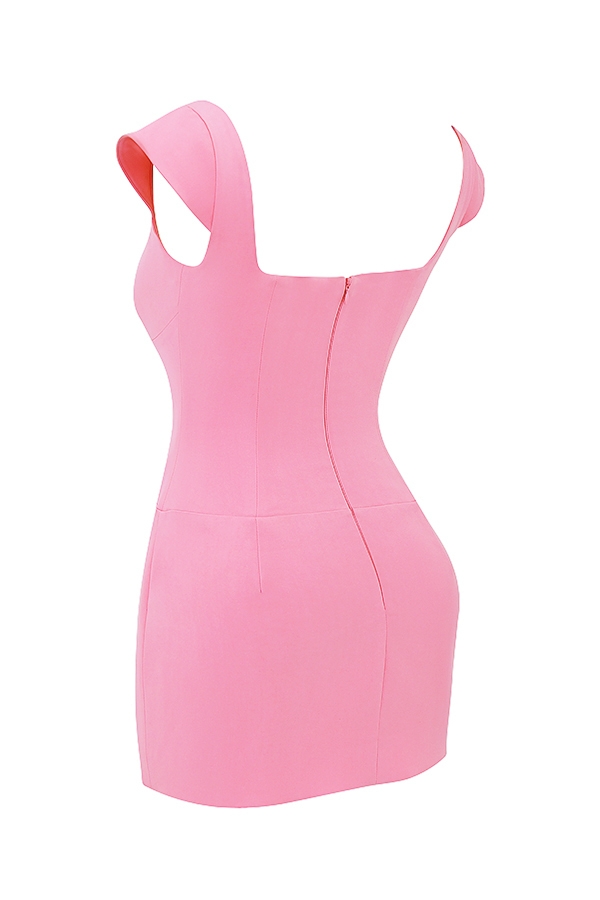 Leonida-French Pink Corset Mini Dress