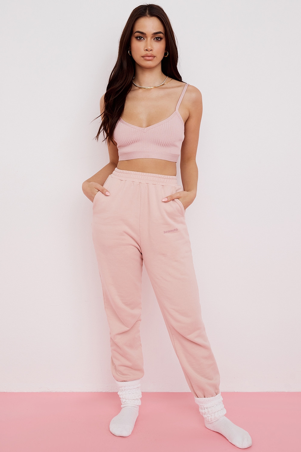 Evie-Blush Bandage Bralette