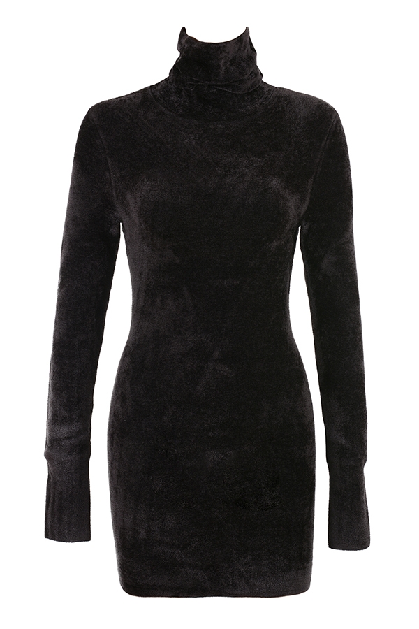 Taya-Charcoal Chenille Mini Dress - SALE
