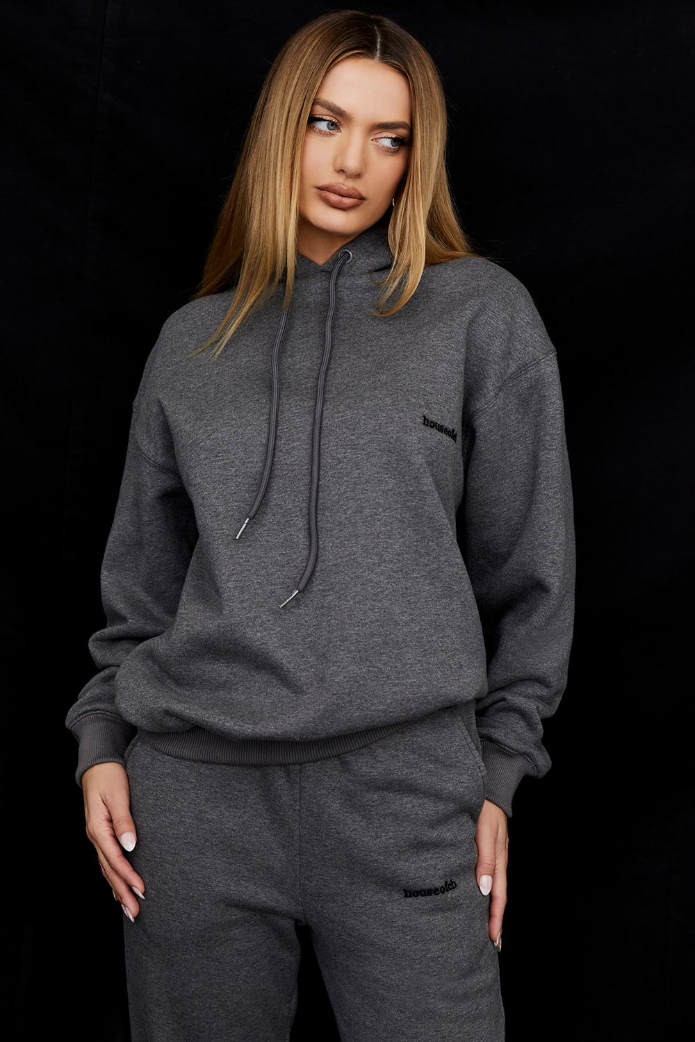 Halo-Dark Grey Oversized Hoodie