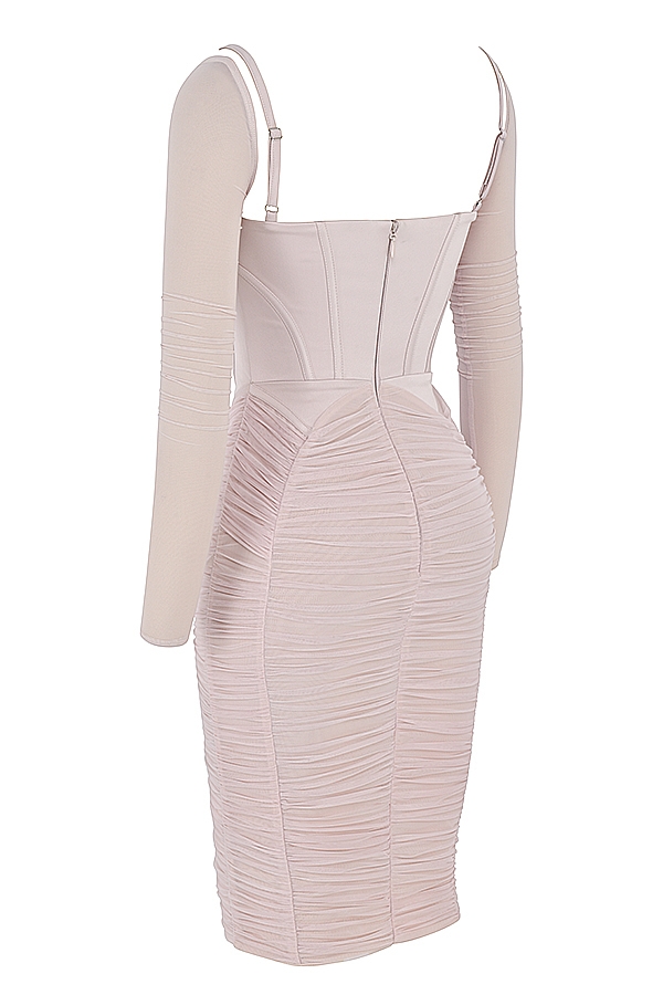 Freyja-Crystal Gathered Corset Dress