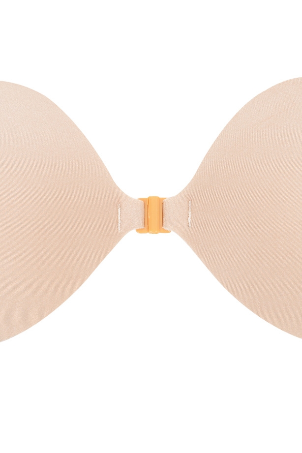 V-Front Fastening Moulded Microfibre  Bra - Beige