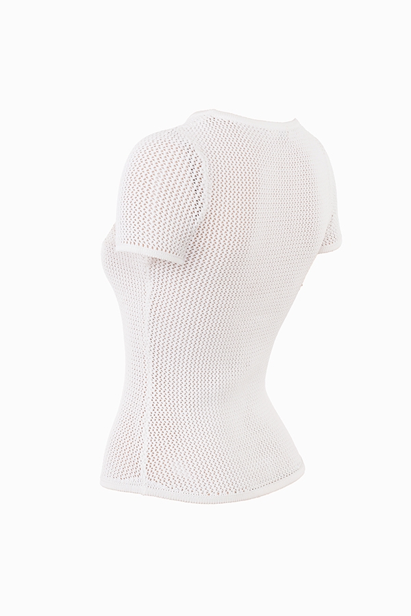 Yves-White Knit Top