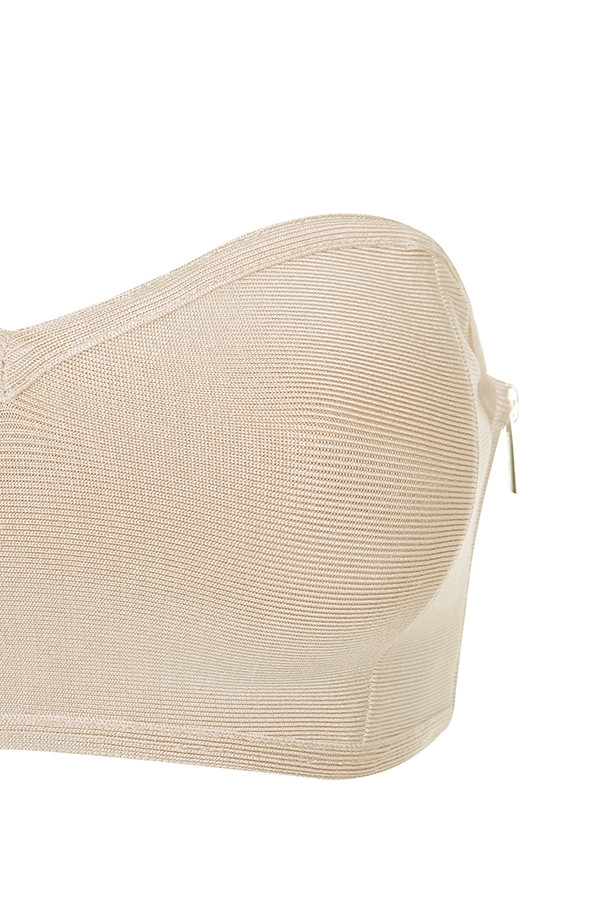 Naked-Beige Bandage Strapless Bra
