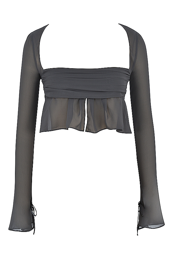 Athena-Shadow Long Sleeve Floaty Top