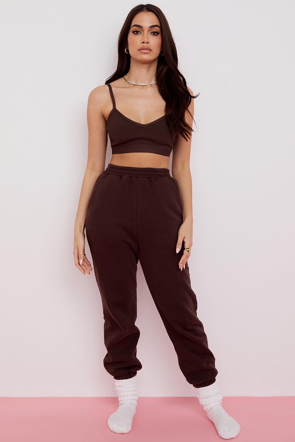 Evie-Brown Bandage Bralette