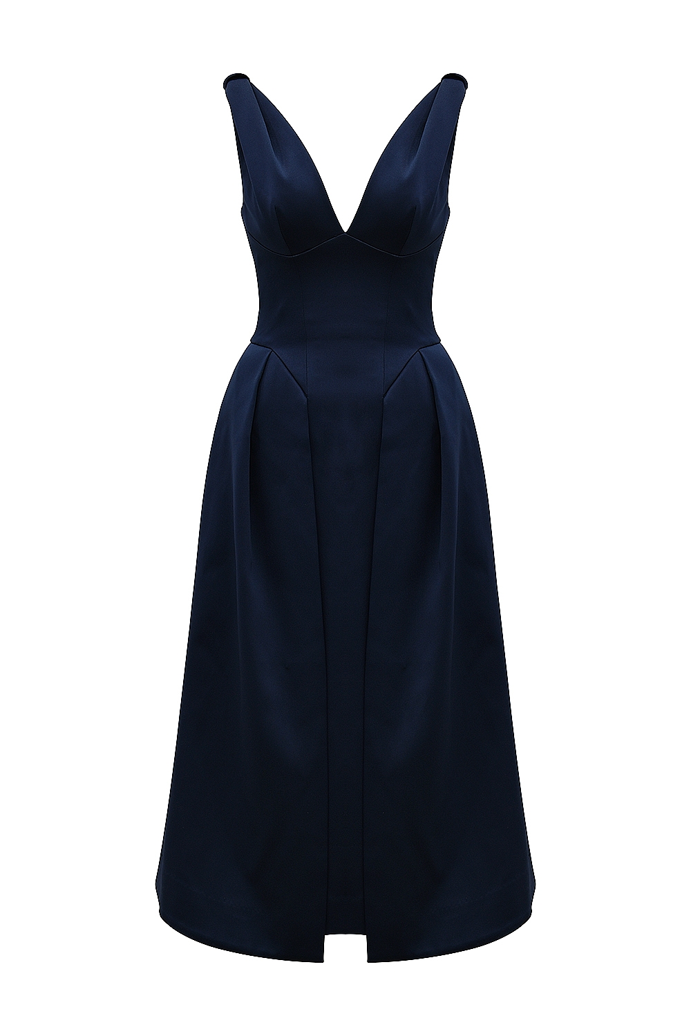 Paloma-Midnight Twist Strap Satin Midi Dress - SALE