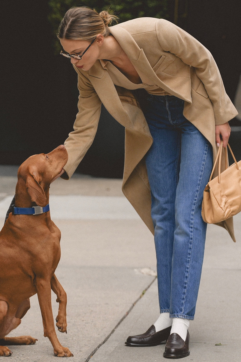 Remi-Camel Single Breasted Long Coat