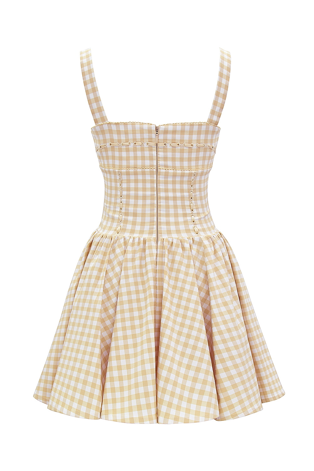 Isadora-Gingerbread Gingham Mini Dress