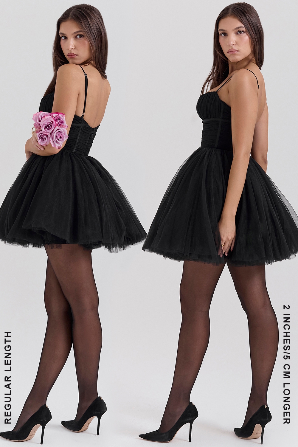 Princess-Black Tulle Mini Dress - SALE