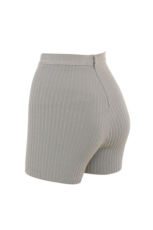 Eden-Grey Marl Bandage Shorts - SALE