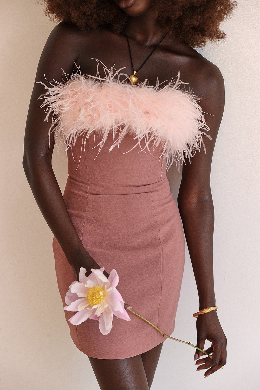 Alexa-Warm Pink Mini Dress