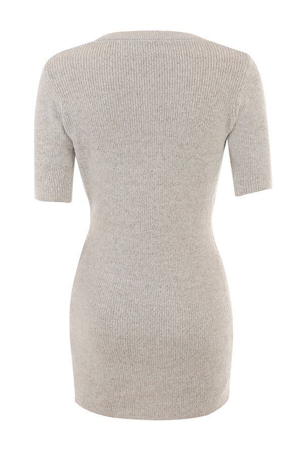 Opal-Oatmeal Ribbed Knit Cardigan - SALE