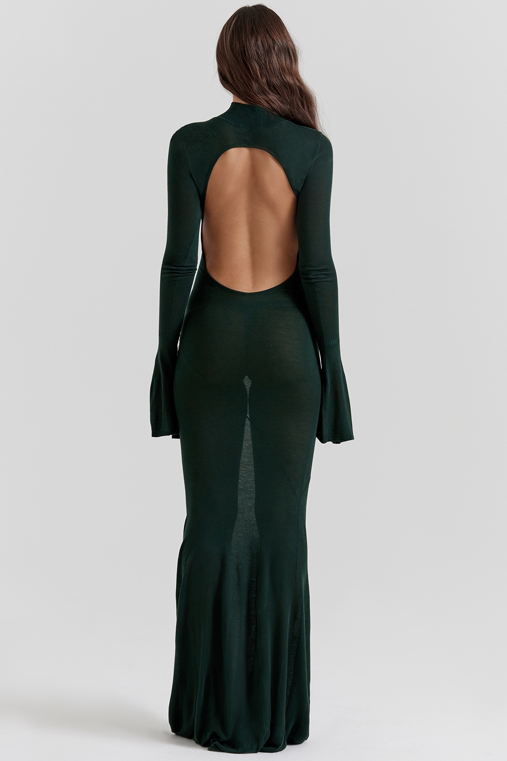 Sancha-Forest Green Knit Maxi Dress