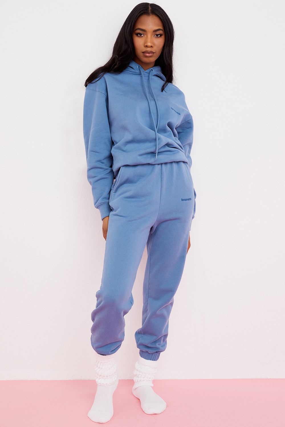 Sky-Azure Fleece Back Jogging Trouser