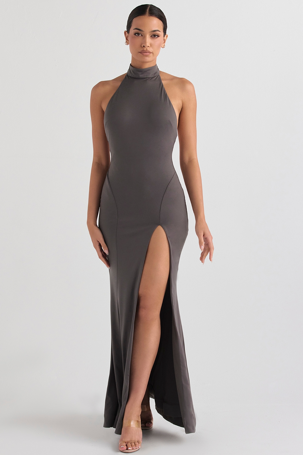 Juliette-Shadow Halter Gown