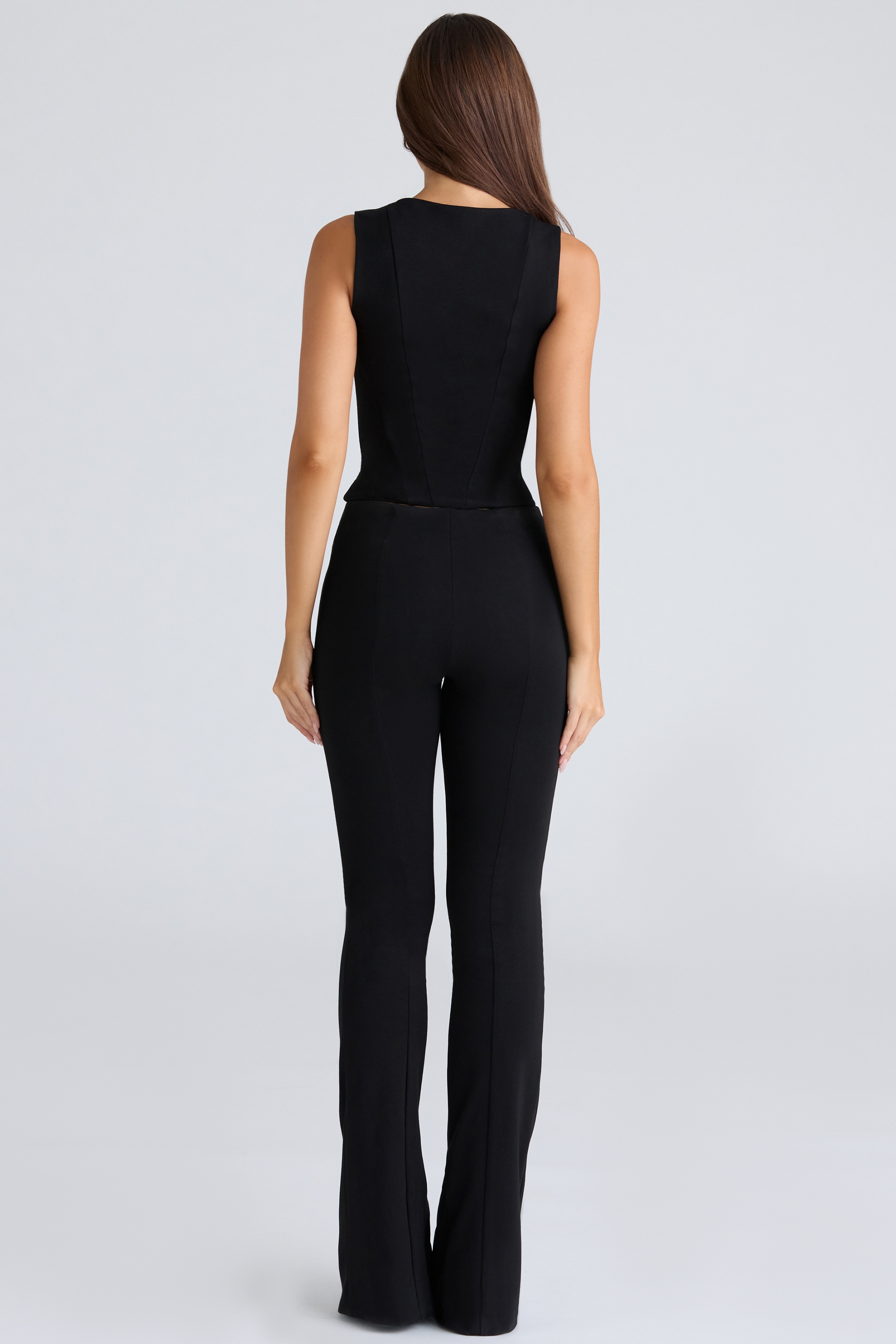 The Fitted Trousers-Black Stretch Trousers