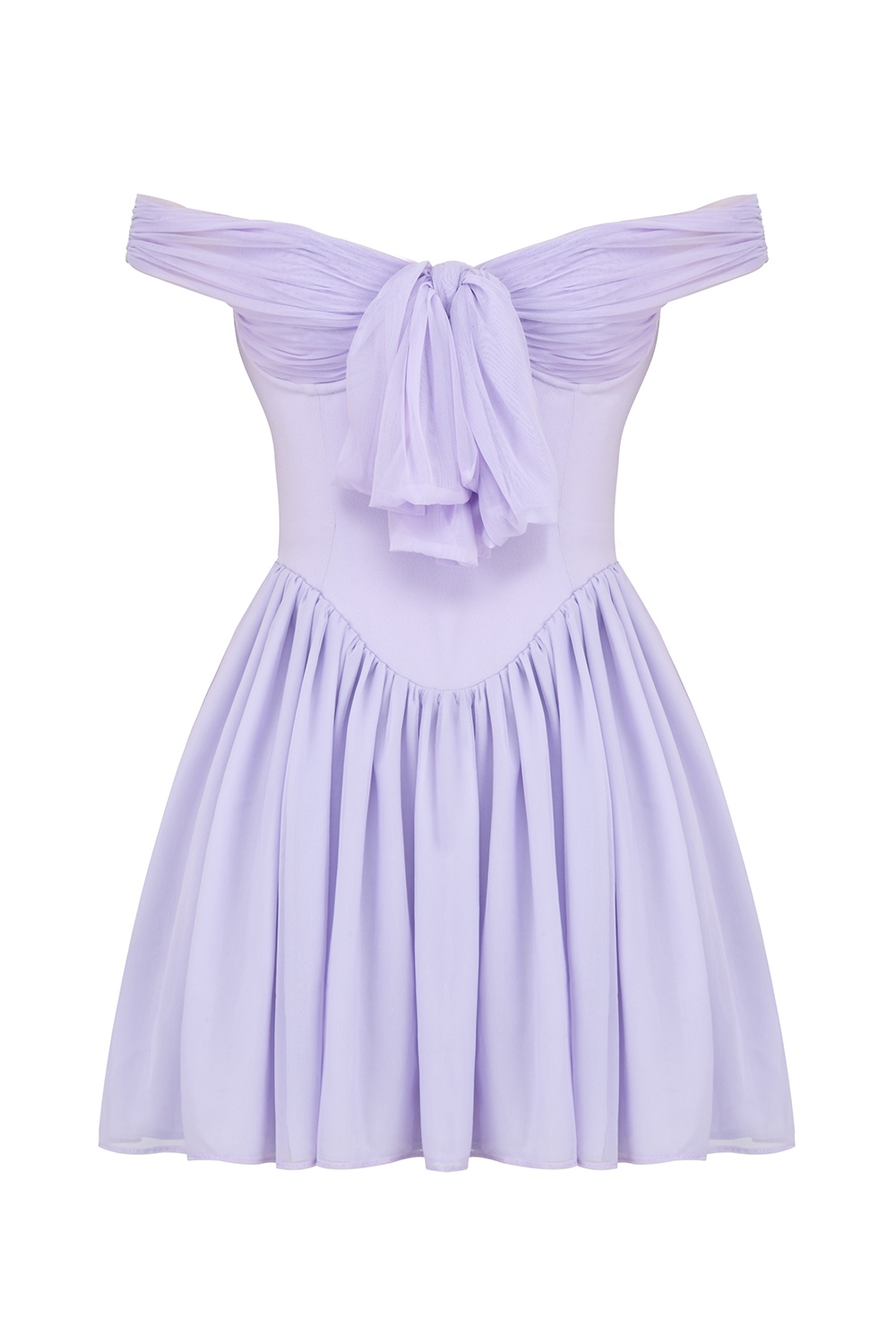 Soleil-Orchid Off Shoulder Mini Dress