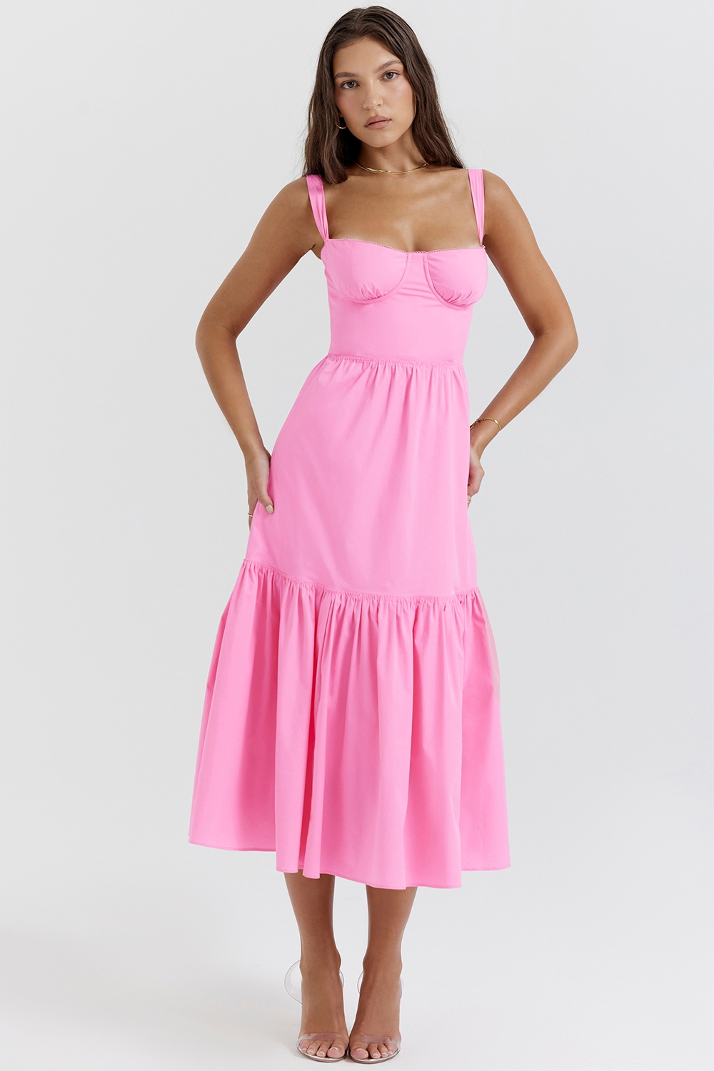 Elia-French Pink Midi Sundress