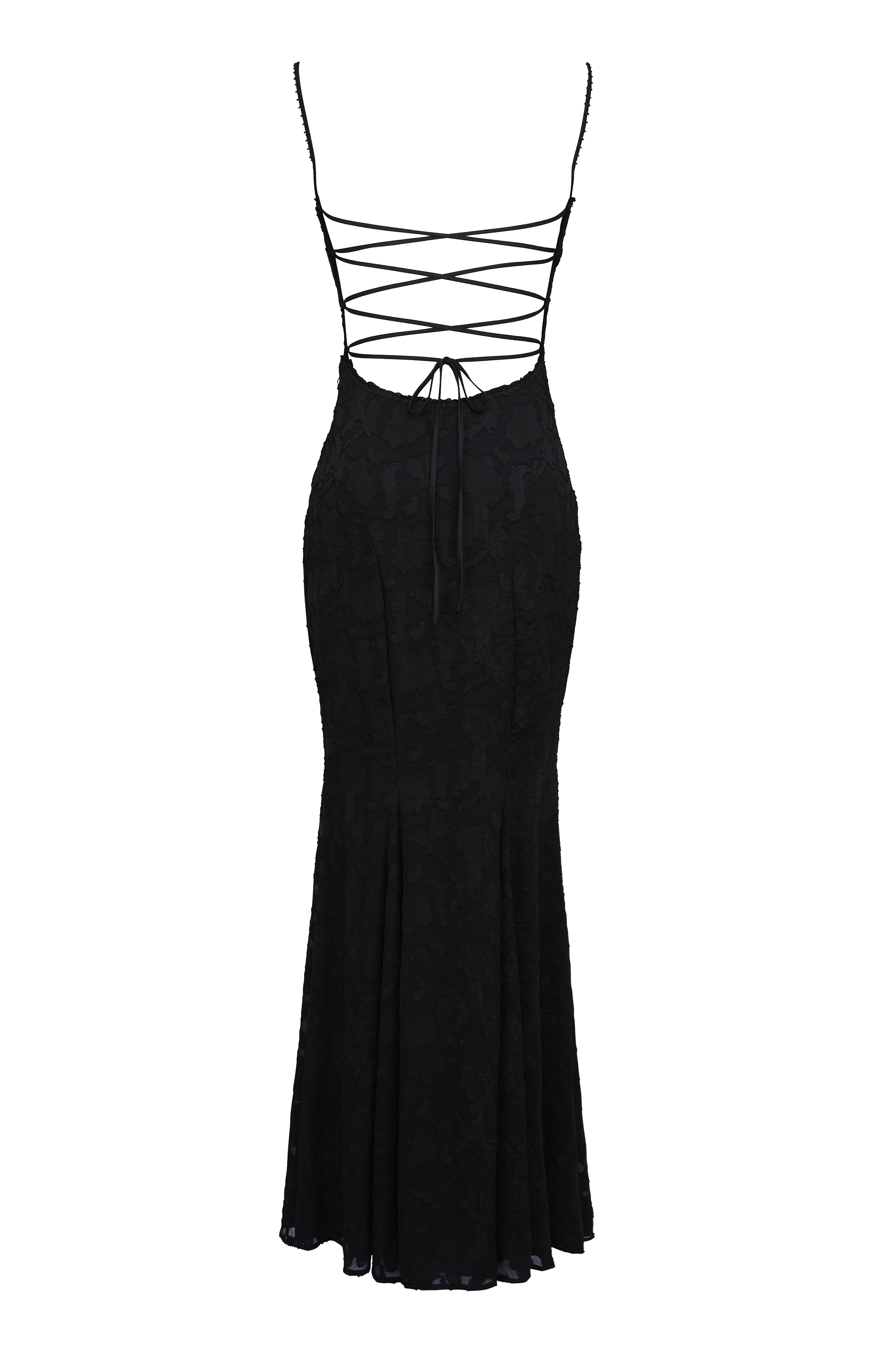 Joan-Black Lace Maxi Dress