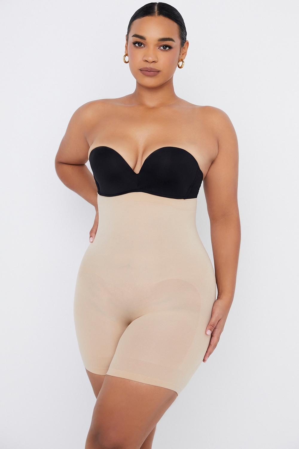 Sculpting Shorts-Almond