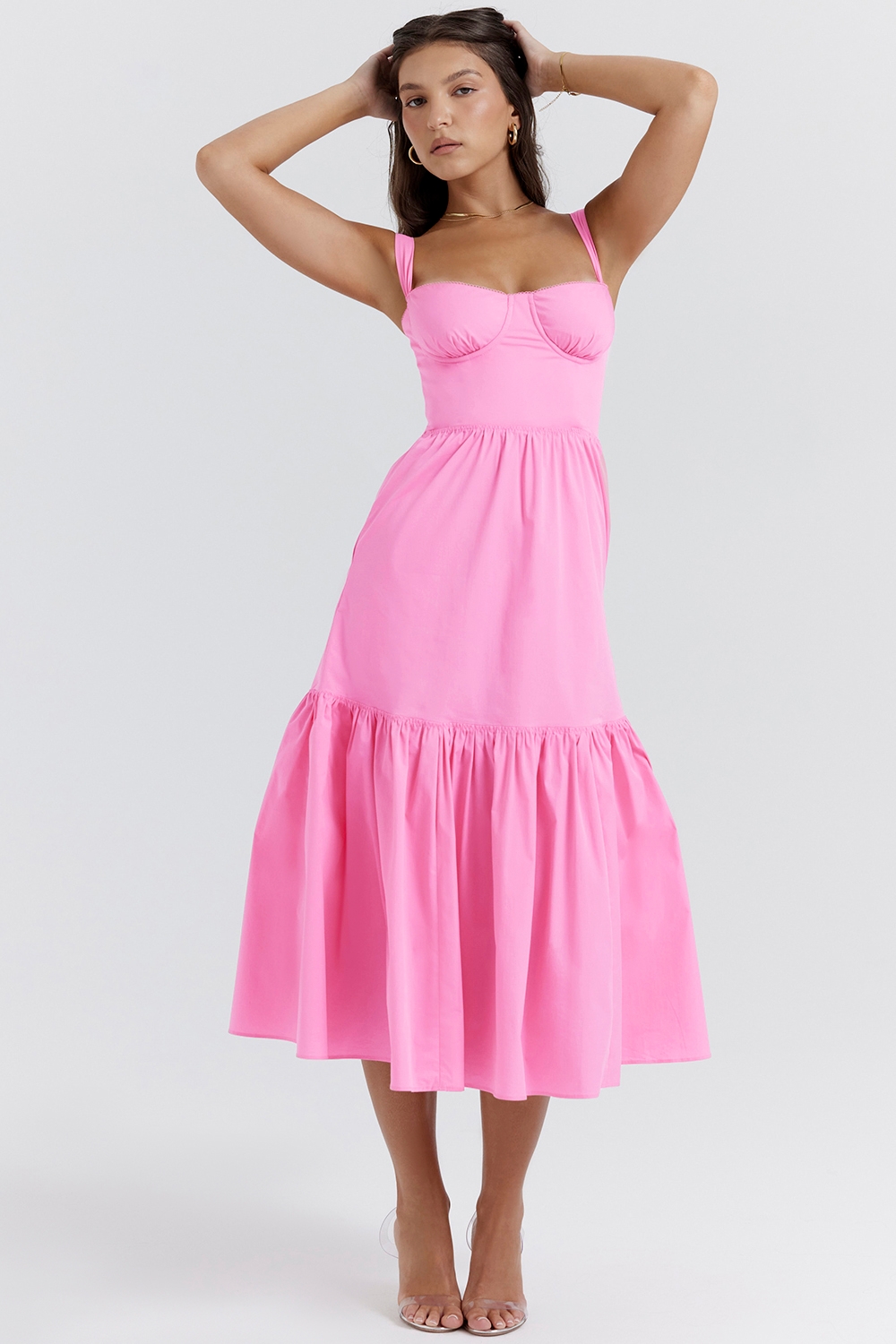 Elia-French Pink Midi Sundress