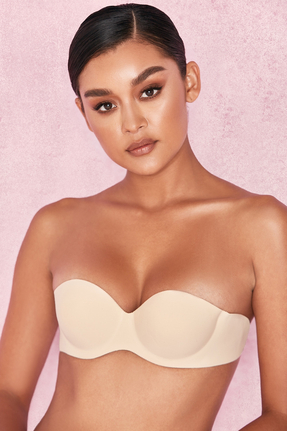 Strapless Backless Moulded Sticky Bra - Beige