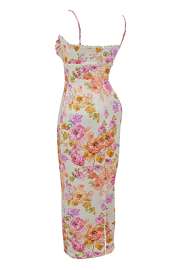 Josefina-Ivory Floral Maxi Dress
