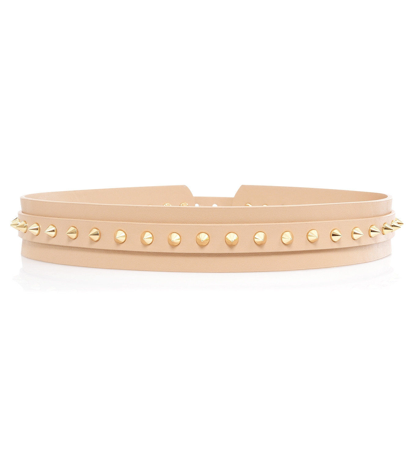 Moneymaker-Tan Studded Waist Belt