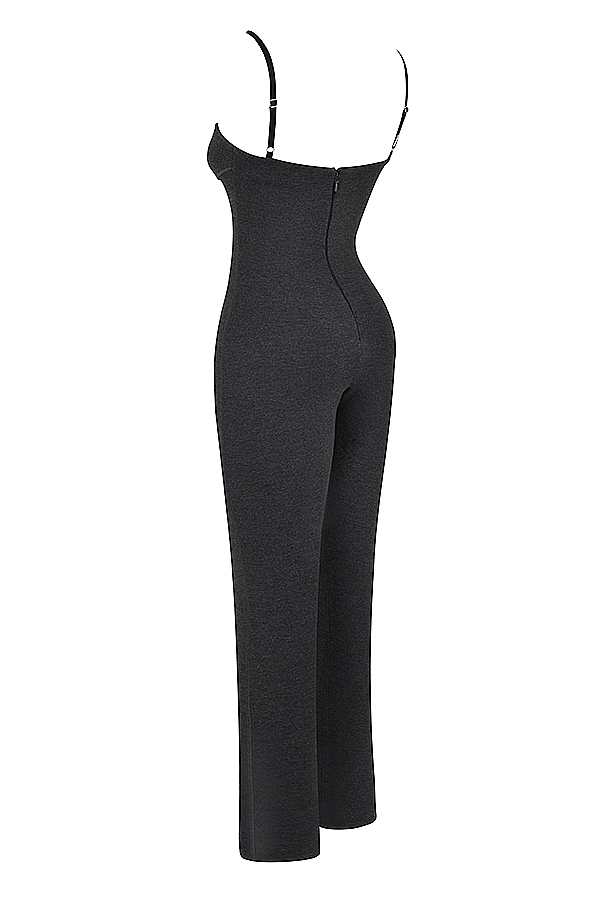 Luisa-Charcoal Loungewear Jumpsuit - SALE