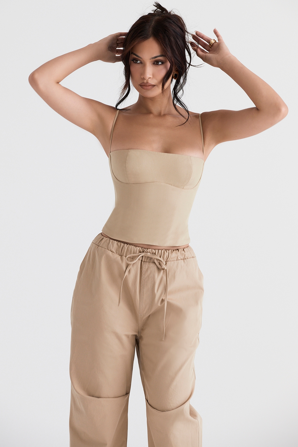 Audette-Camel Structured Corset