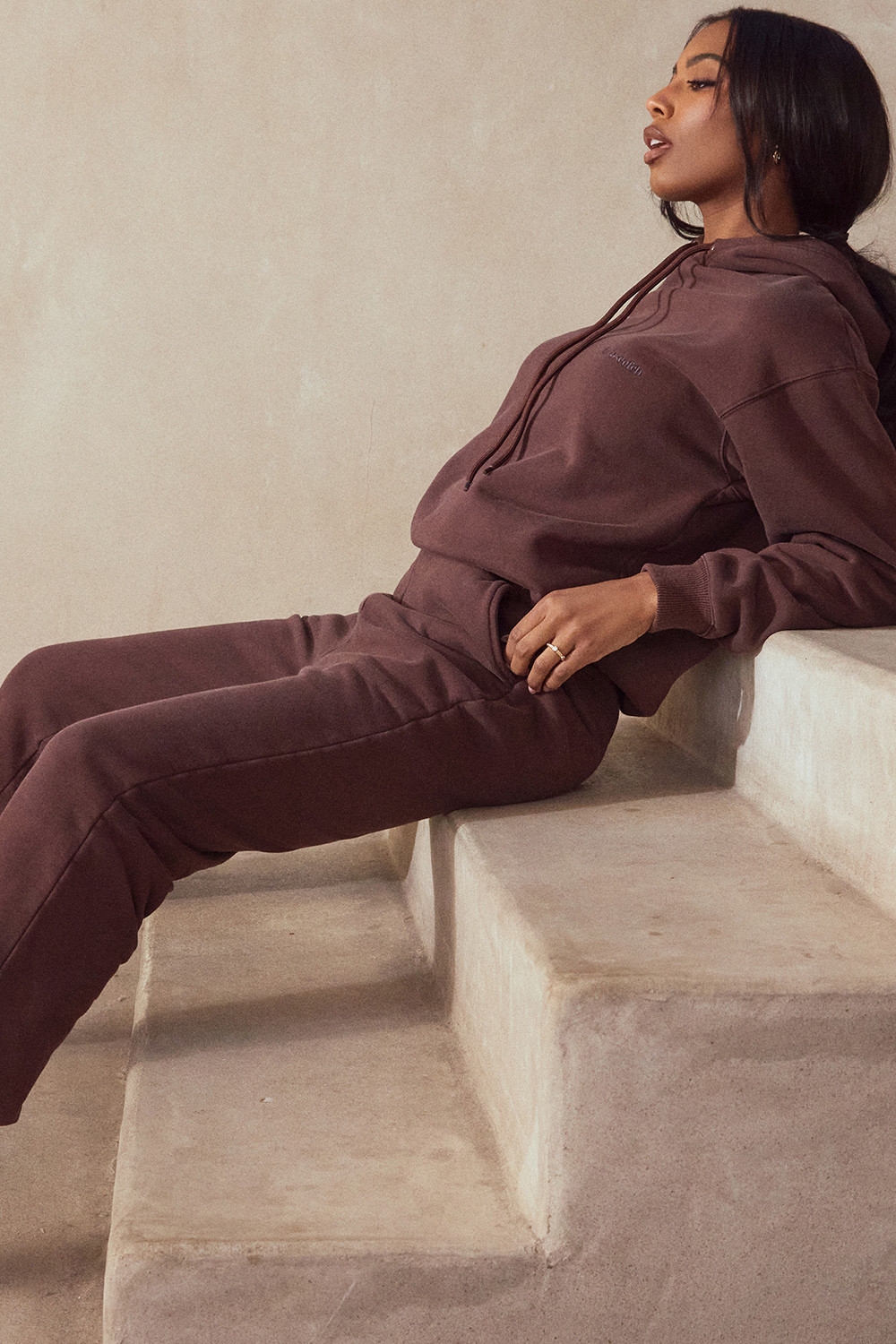 Sky-Chocolate Fleece Back Jogging Trouser