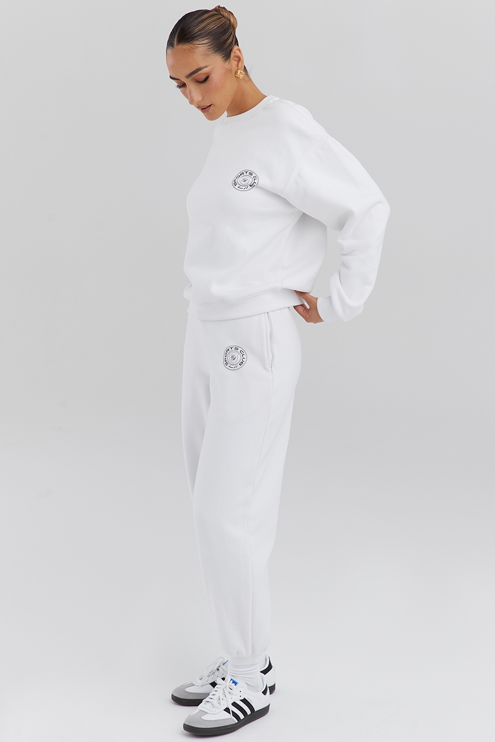 Coast-White Fleece Back Jogging Trousers