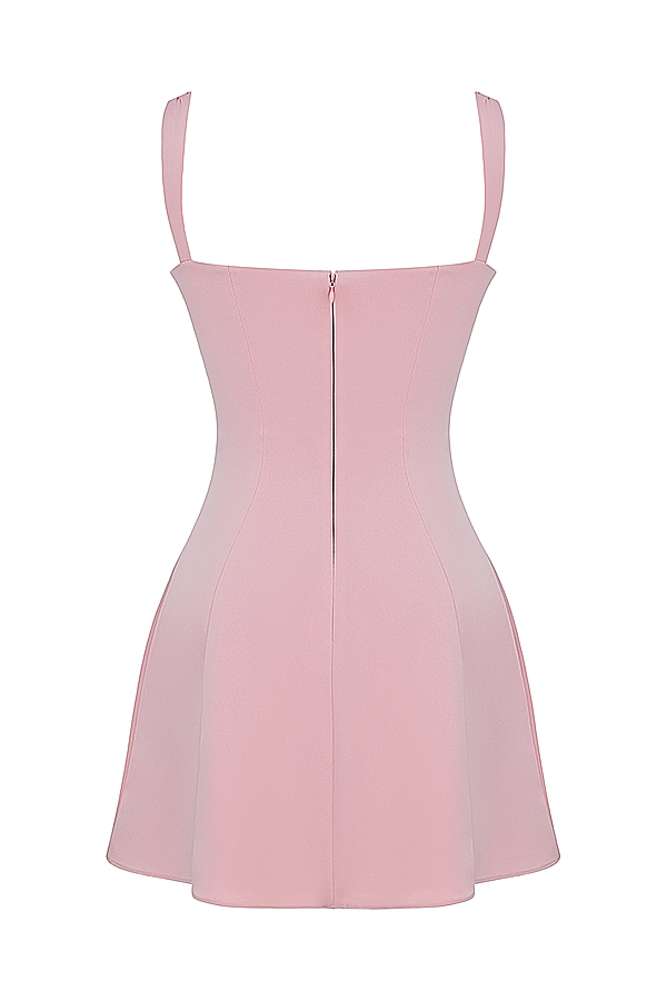 Adriana-Rose Satin And Lace Mini Dress