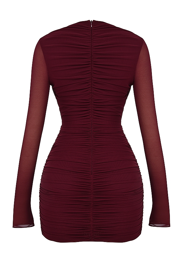 Lucinda-Mulberry Cutout Mini Dress