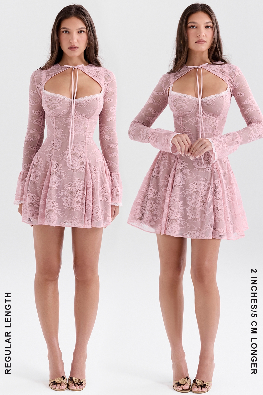 Alice-Perfectly Pink Lace Mini Dress