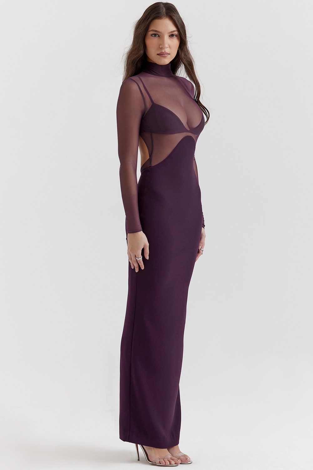Safiya-Black Grape Maxi Dress