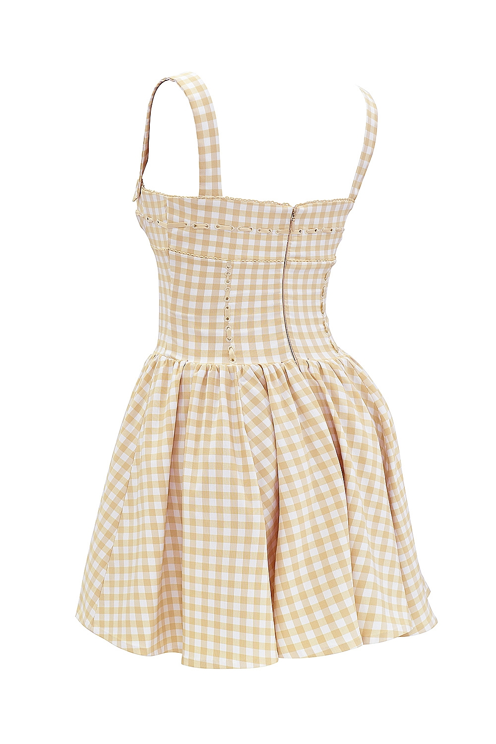Isadora-Gingerbread Gingham Mini Dress