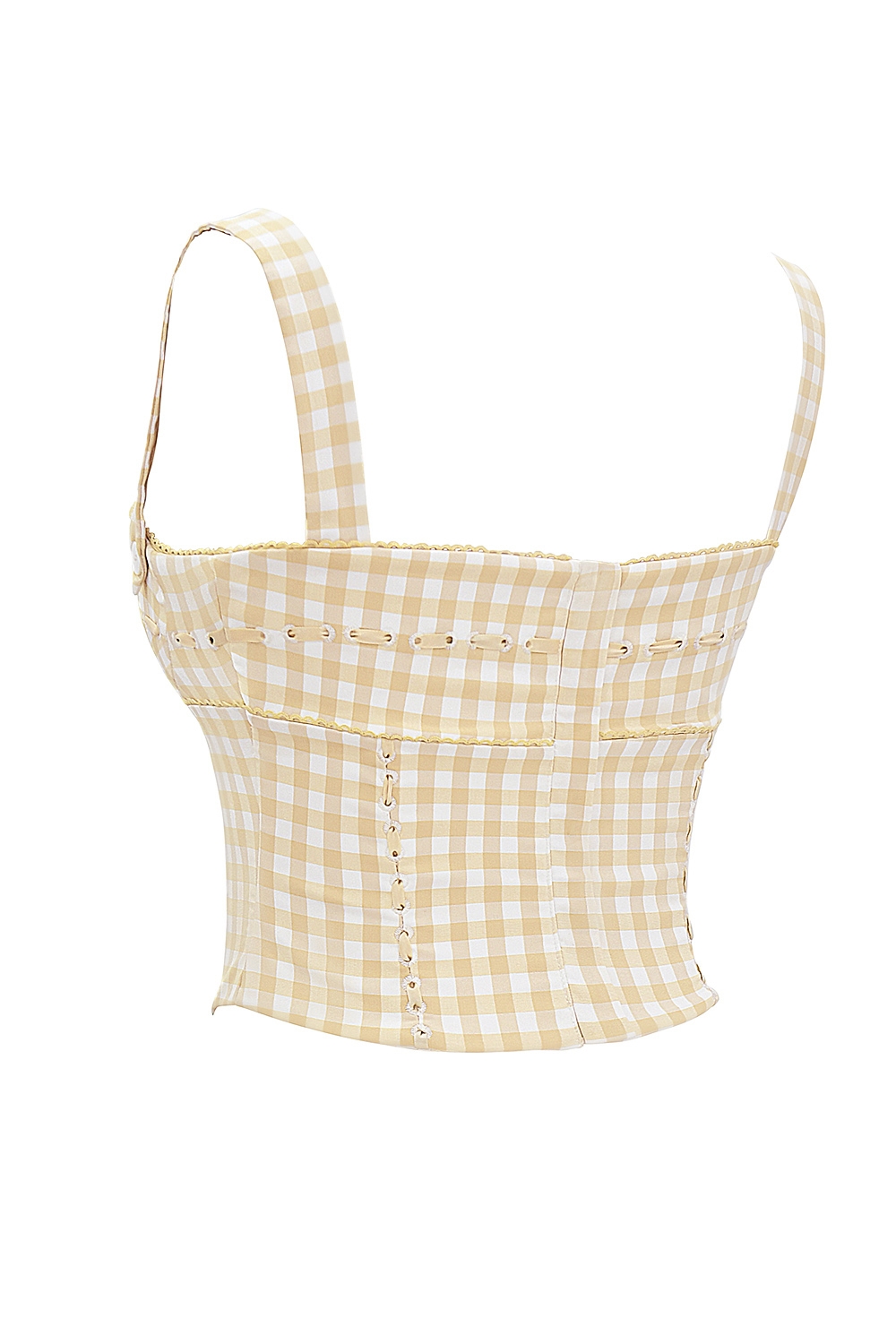 Lottie-Gingerbread Gingham Corset