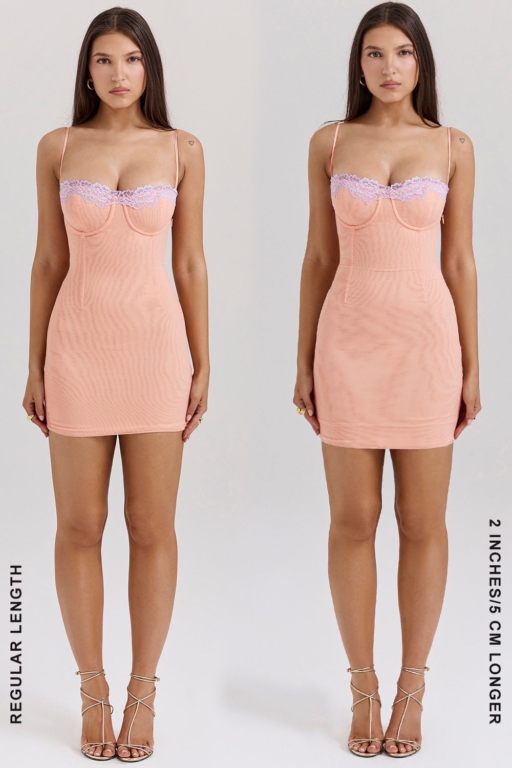 Harper-Sorbet Lace Trimmed Mini Dress